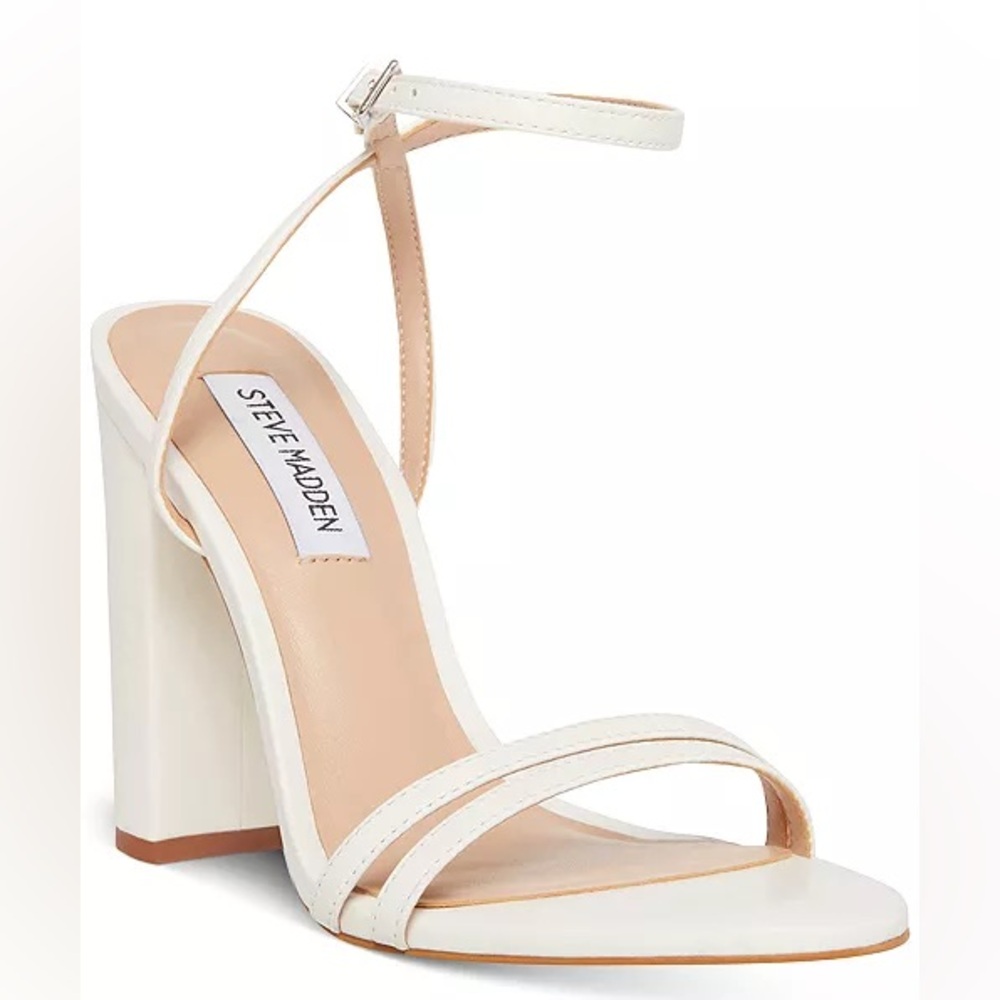 Steve Madden Candid Women's Cream Leather Slingback Sandals - Size 10 NEW
